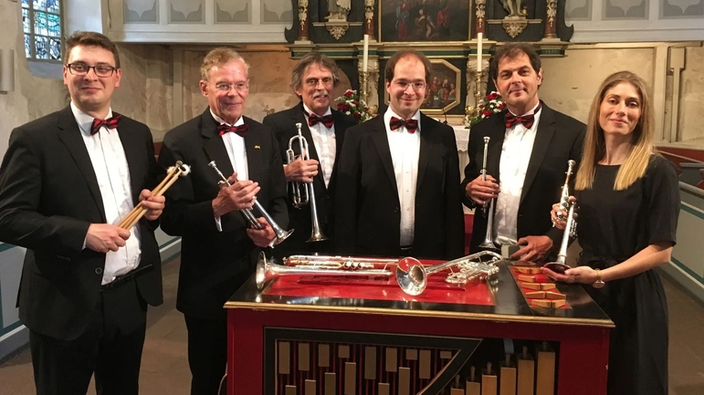 Das Pfeiffer-Trompeten-Consort mit ihrem Weihnachtsprogramm