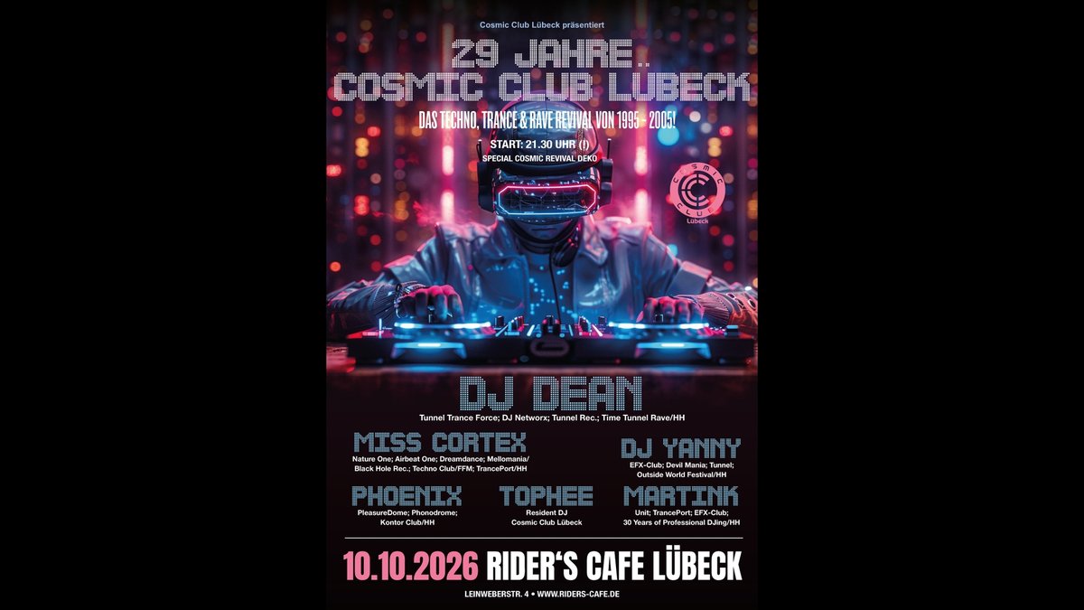 29 Jahre Cosmic Club Lübeck: